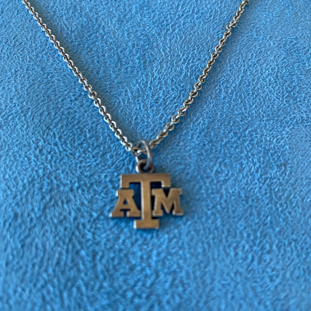 James Avery A&M charm on 15” fine cable chain